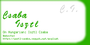 csaba isztl business card